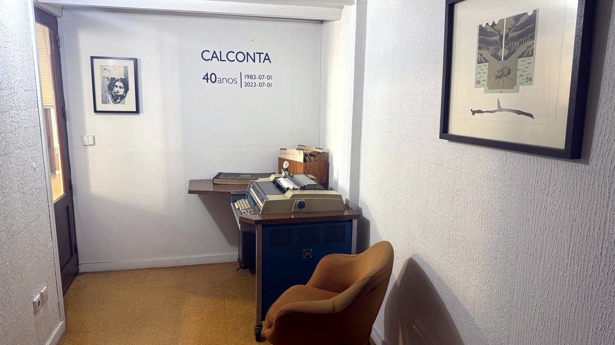 Espaço histórico da Calconta em Amarante com referência aos 40 anos